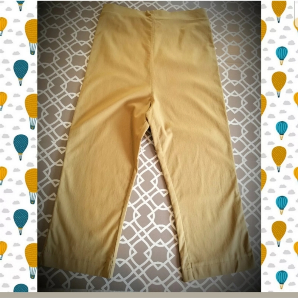 Maternity stretch pants capri Med tan brown baby